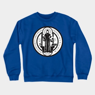 Saint Benedict Medal front and back Crewneck Sweatshirt